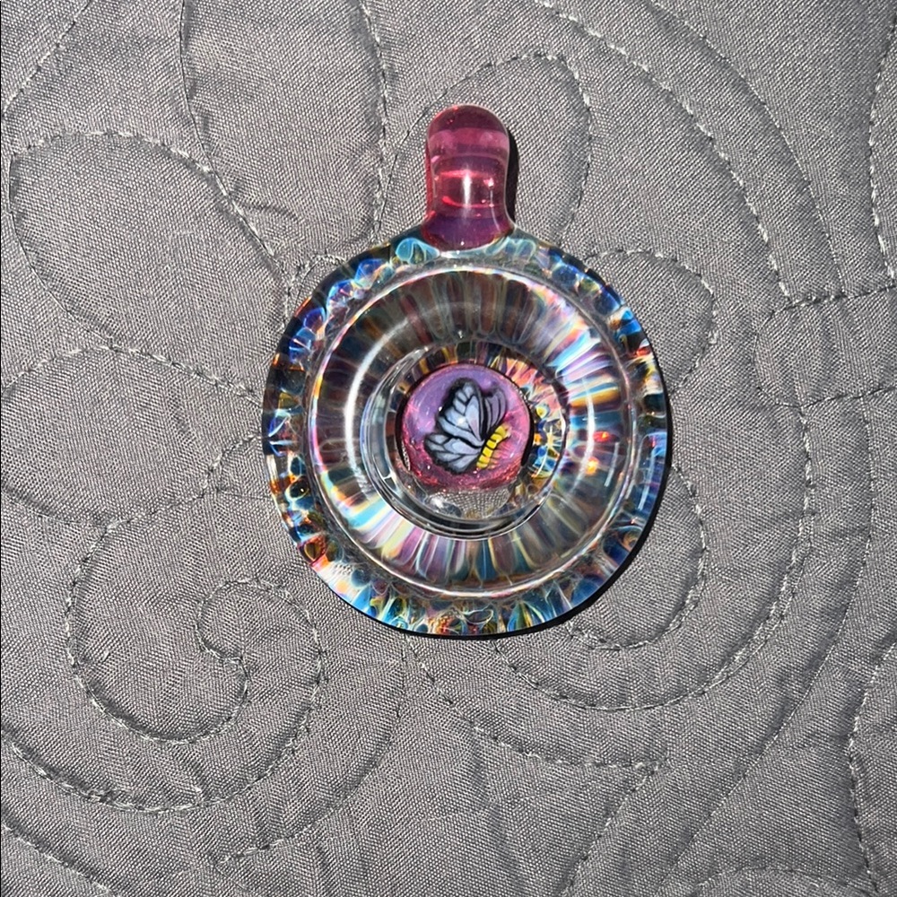Colorful Glass Butterfly Pendant
